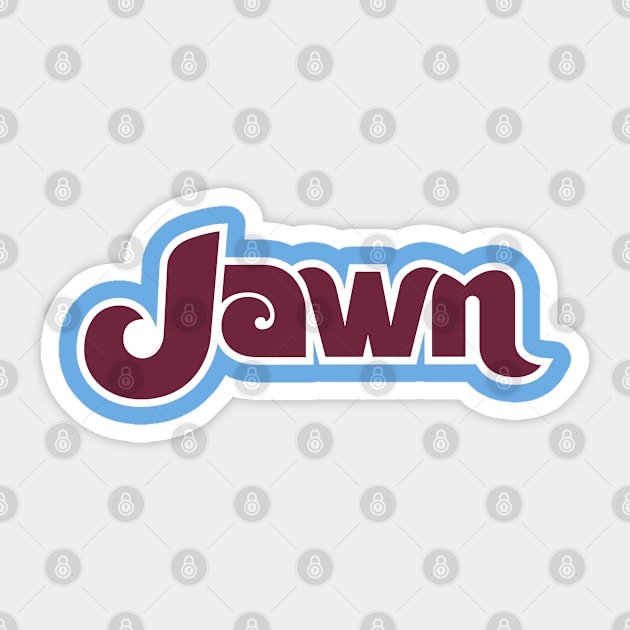 Jawn retro - Powder Blue Sticker by KFig21